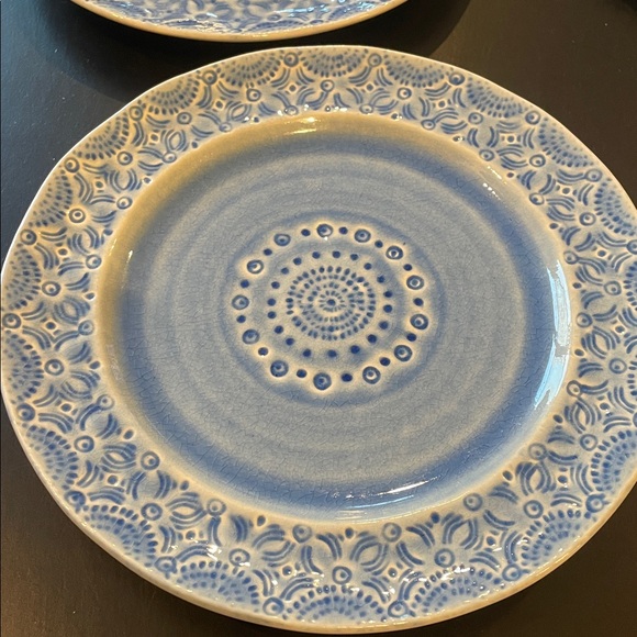 Set of four Anthropologie old Havana salad plates blue - Picture 2 of 10